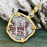 1673 Consolacion Shipwreck Pirate Era Spanish 1 Reale Piece of Eight 14K Gold Pendant