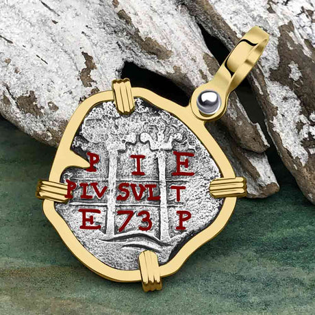 1673 Consolacion Shipwreck Pirate Era Spanish 1 Reale Piece of Eight 14K Gold Pendant