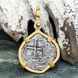 1652 Consolacion Shipwreck Pirate Era Spanish 1 Reale Piece of Eight 14K Gold Pendant