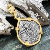 1652 Consolacion Shipwreck Pirate Era Spanish 1 Reale Piece of Eight 14K Gold Pendant