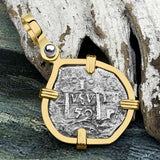 1652 Consolacion Shipwreck Pirate Era Spanish 1 Reale Piece of Eight 14K Gold Pendant