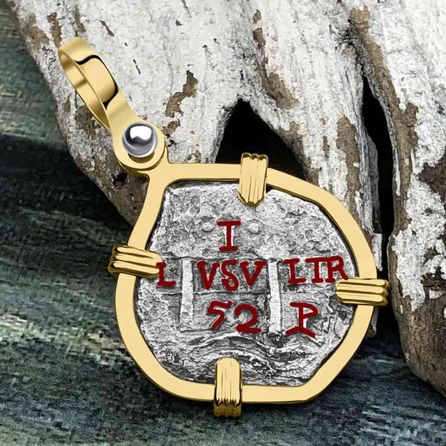 1652 Consolacion Shipwreck Pirate Era Spanish 1 Reale Piece of Eight 14K Gold Pendant