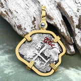 Pirate Era 1722 Spanish 1 Reale Cob Piece of 8 14K Gold Pendant