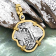 Pirate Era 1722 Spanish 1 Reale Cob Piece of 8 14K Gold Pendant