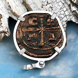 Byzantine Bronze Follis Coin - Jesus Christ, King of Kings Sterling Silver Pendant