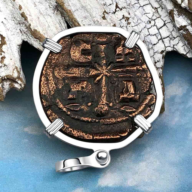 Byzantine Bronze Follis Coin - Jesus Christ, King of Kings Sterling Silver Pendant