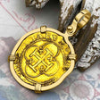 Circa 1560 22K Gold One Escudo - the Legendary Doubloon - 18K Gold Pendant