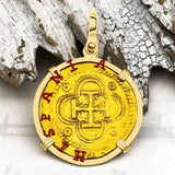 Rarer Pirate Era Circa 1568 22K Gold 2 Escudo - the Legendary Doubloon - 18K Gold Pendant