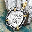 1715 Fleet Shipwreck Rare 4 Reale Piece of Eight 14K Gold and Silver Pendant - the Mel Fisher Cobb Coin Company Collection