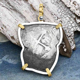 1715 Fleet Shipwreck Rare 4 Reale Piece of Eight 14K Gold and Silver Pendant - the Mel Fisher Cobb Coin Company Collection