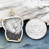 1715 Fleet Shipwreck Rare 4 Reale Piece of Eight 14K Gold and Silver Pendant - the Mel Fisher Cobb Coin Company Collection