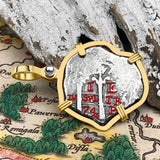 Pirate Era 1674 Spanish 1 Reale Cob Piece of Eight 14K Gold Pendant
