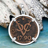 VOC - Dutch East India Company Shipwreck 1790 2 Duit Sterling Silver Pendant