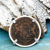 VOC - Dutch East India Company Shipwreck 1790 2 Duit Sterling Silver Pendant