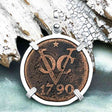 VOC - Dutch East India Company Shipwreck 1790 2 Duit Sterling Silver Pendant