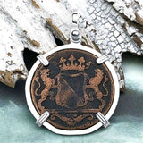 VOC - Dutch East India Company Shipwreck 1790 2 Duit Sterling Silver Pendant