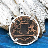 VOC - Dutch East India Company Shipwreck 1790 LARGE 2 Duit Sterling Silver Pendant