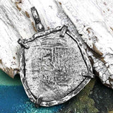 Mel Fisher's Atocha 8 Reale Shipwreck Coin TORTUGA COLLECTION Sterling Silver Pendant