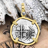 Atocha Era Buried Spanish 1 Reale Piece of Eight 14K Gold Pendant | Artifact # 5121