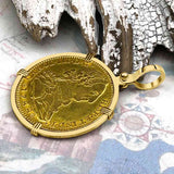 1788 Spanish 22K Gold Portrait 4 Escudo - the Legendary Pirate Era Doubloon - 18K Gold Pendant