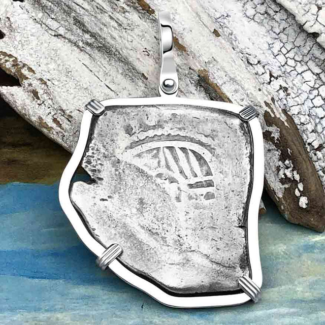 1715 Fleet Golden Age of Piracy Shipwreck Spanish 8 Reale Piece of 8 Silver Pendant