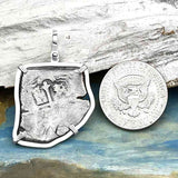 1715 Fleet Golden Age of Piracy Shipwreck Spanish 8 Reale Piece of 8 Silver Pendant