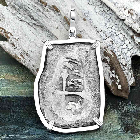 1715 Fleet Golden Age of Piracy Shipwreck Spanish 8 Reale Piece of 8 Silver Pendant