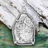 1715 Fleet Golden Age of Piracy Shipwreck Spanish 8 Reale Piece of 8 Silver Pendant