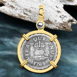 Rare, stunning El Cazador Shipwreck 1763 Pillar Dollar 1/2 Reale 14K Gold Treasure Coin Pendant