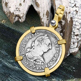 El Cazador Shipwreck RARE 1774 1 Reale Piece of 8 14K Gold Pendant