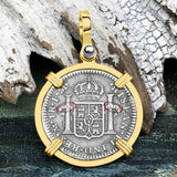 El Cazador Shipwreck RARE 1774 1 Reale Piece of 8 14K Gold Pendant