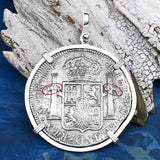 El Cazador Shipwreck 1783 8 Reale Piece of 8 Sterling Silver Pendant