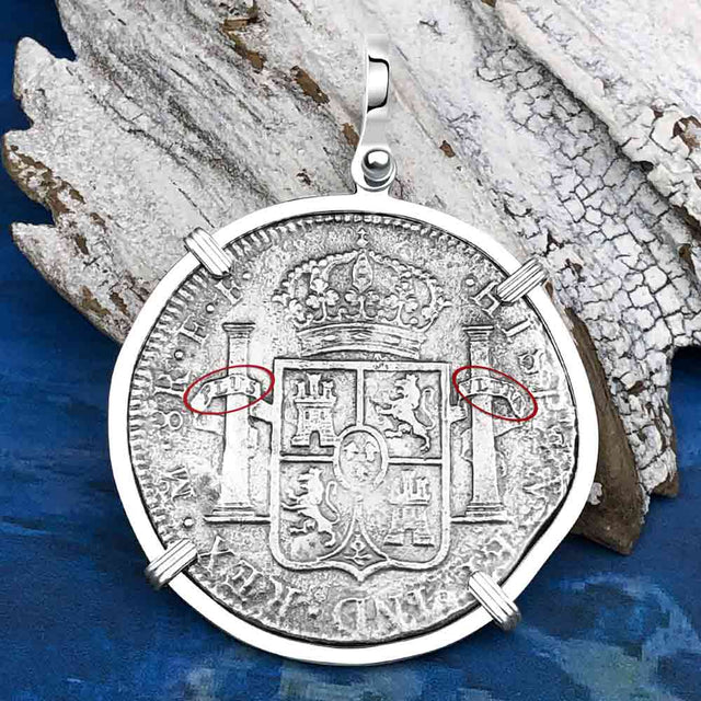 El Cazador Shipwreck 1783 8 Reale Piece of 8 Sterling Silver Pendant