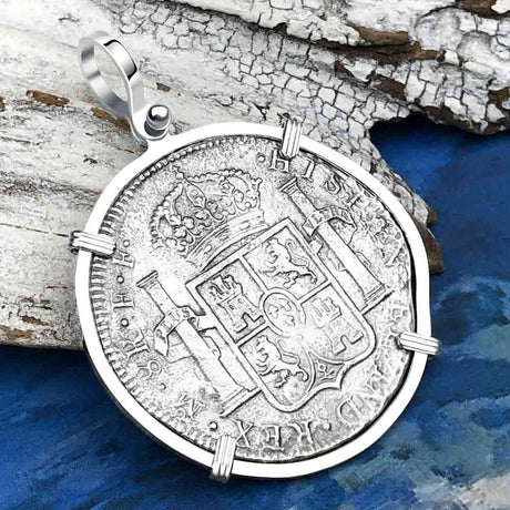 El Cazador Shipwreck 1783 8 Reale Piece of 8 Sterling Silver Pendant