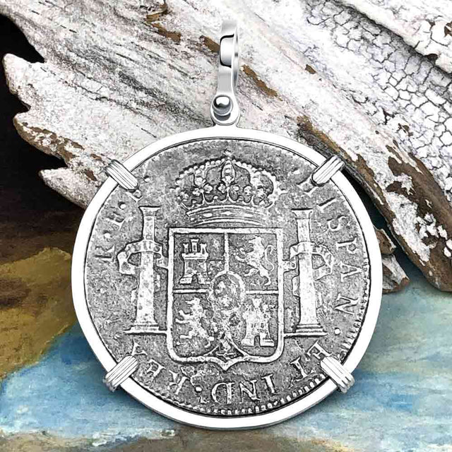 El Cazador Shipwreck 1783 8 Reale Piece of 8 Sterling Silver Pendant