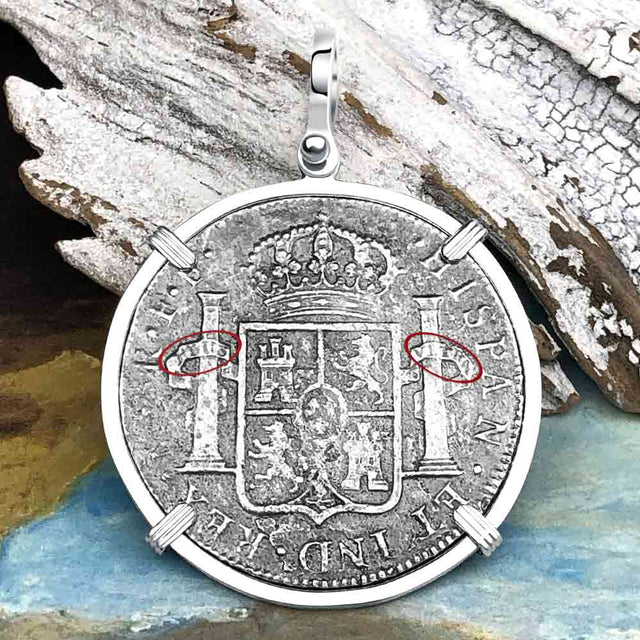 El Cazador Shipwreck 1783 8 Reale Piece of 8 Sterling Silver Pendant