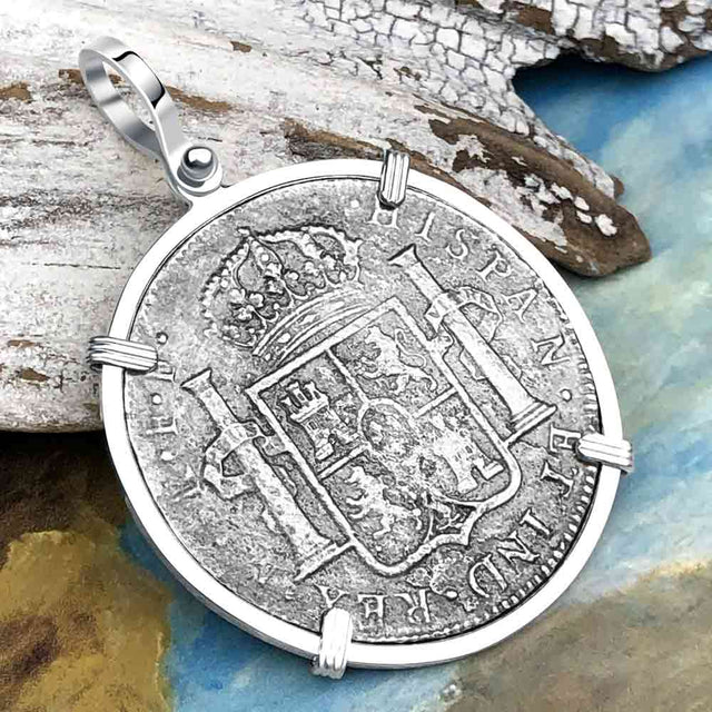 El Cazador Shipwreck 1783 8 Reale Piece of 8 Sterling Silver Pendant