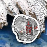 1678 Consolacion Shipwreck Pirate Era Spanish 1 Reale Piece of Eight Sterling Silver Pendant