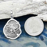 1678 Consolacion Shipwreck Pirate Era Spanish 1 Reale Piece of Eight Sterling Silver Pendant