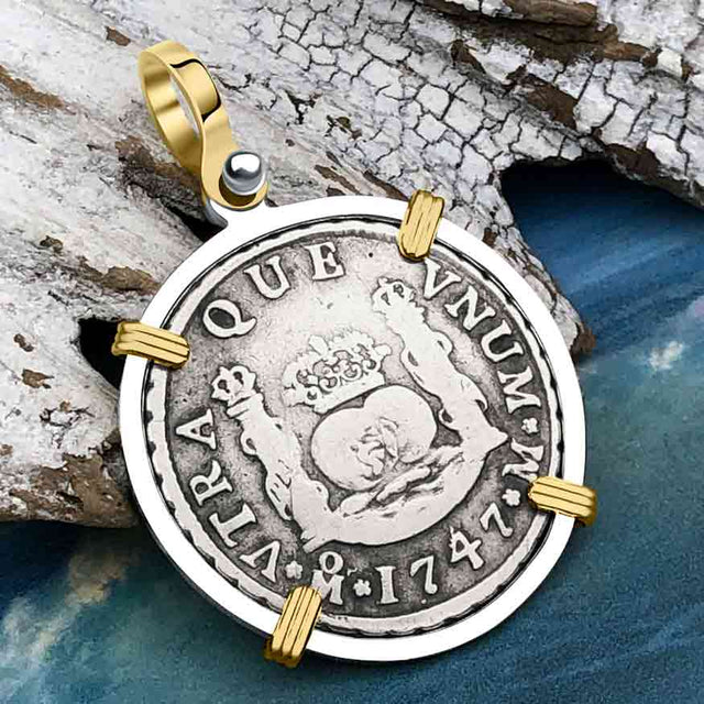 1747 Pirate Era Spanish Reale Piece of Pillar Dollar Pendant