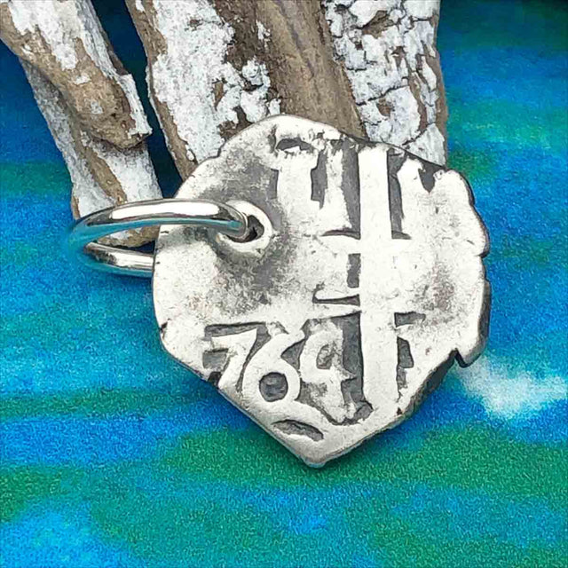 Pirate Chic 1 Reale Spanish Silver Cob Dated 1764 - the Legendary Piece of Eight Pendant