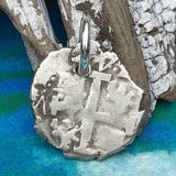 Pirate Chic 1/2 Reale Spanish Silver Cob Double Dated 1744 - the Legendary Piece of Eight Pendant