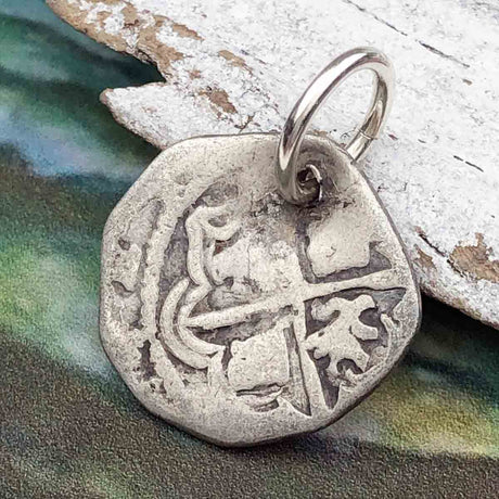Pirate Chic 1 Reale Spanish Silver Cob Circa 1615 - the Legendary Piece of Eight Pendant