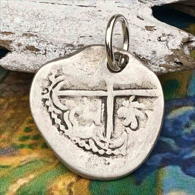Pirate Chic 2 Reale Spanish Silver Cob Circa 1615 - the Legendary Piece of Eight Pendant