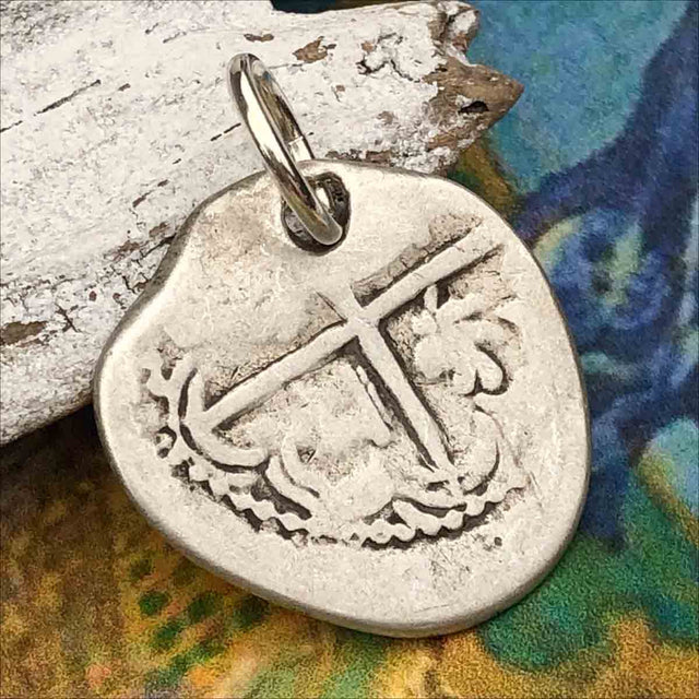 Pirate Chic 2 Reale Spanish Silver Cob Circa 1615 - the Legendary Piece of Eight Pendant