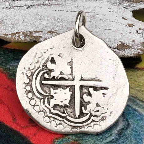 Pirate Chic 8 Reale Spanish Silver Cob Circa 1612 - the Legendary Piece of Eight Pendant