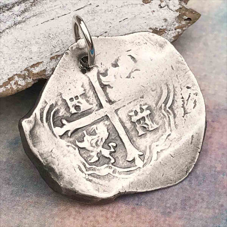 Pirate Chic 4 Reale Spanish Silver Cob Circa 1625 - the Legendary Piece of Eight Pendant