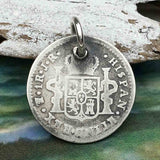 Pirate Chic 1 Reale Spanish Silver Portrait Dollar the Legendary Piece of 8 Pendant