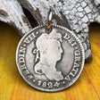 Pirate Chic 1 Reale Spanish Silver Portrait Dollar the Legendary Piece of 8 Pendant
