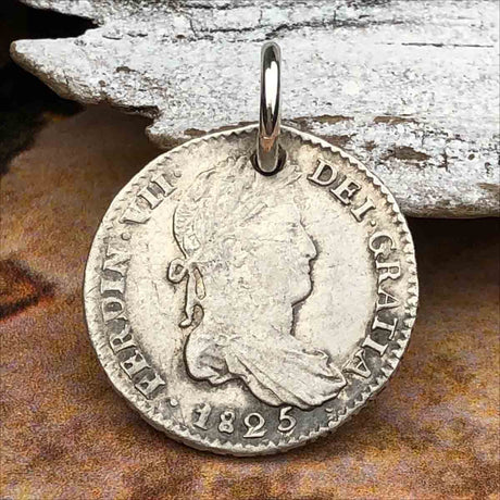 Pirate Chic 1 Reale Spanish Silver Portrait Dollar the Legendary Piece of 8 Pendant 